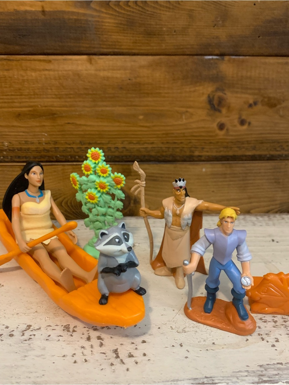 Vintage 90s Disney Pocahontas Collectable Figurine Set